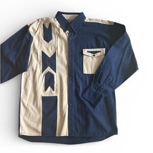 Vintage Spindle River Men's Button Down Western Shirt Sz XL Brush Popper Ranch